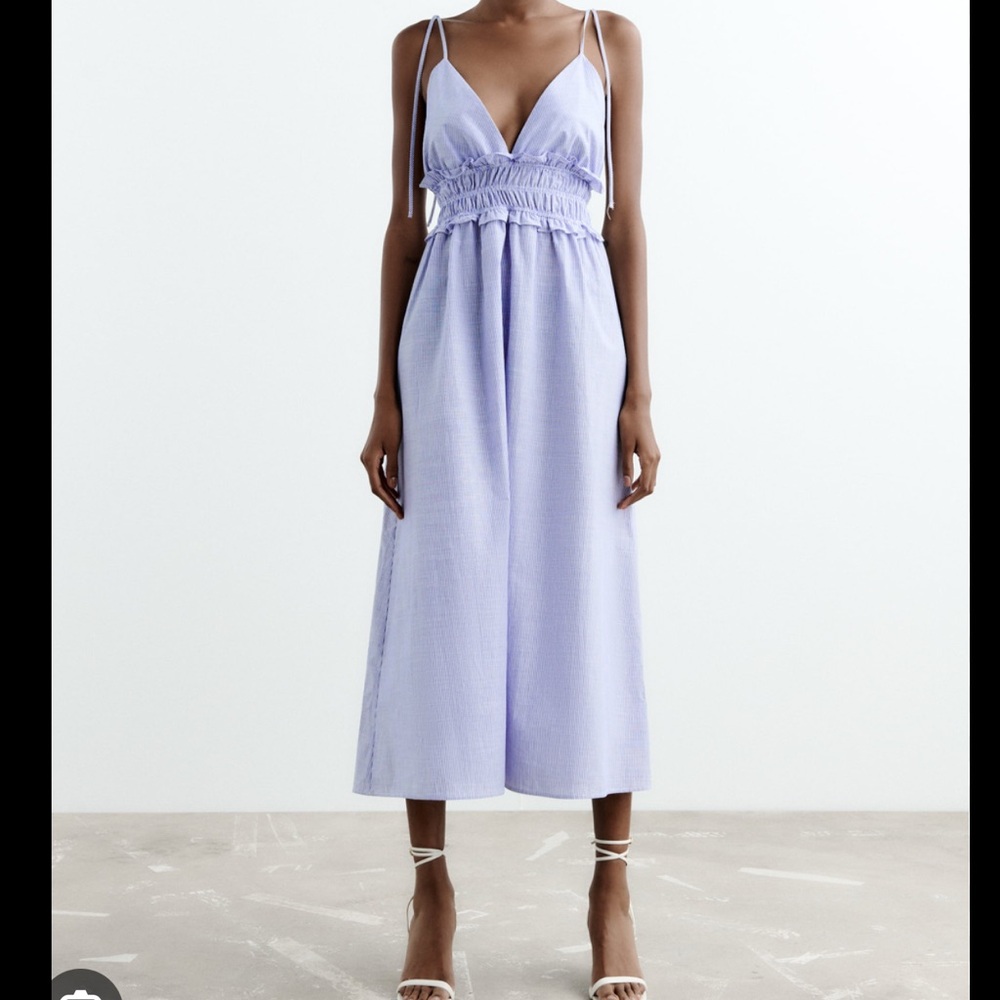 Zara Striped Midi Dress